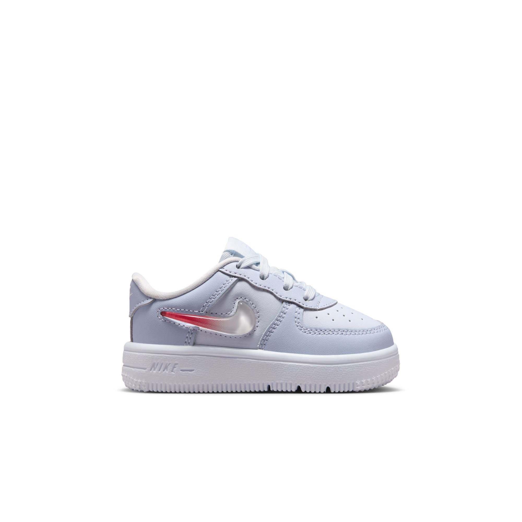 Nike Air Force 1 "Football Grey/Tropical Pink/Ghost/White" Toddler Girls' Shoe - GREY/PINK